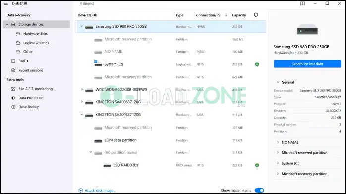 ดาวน์โหลด Disk Drill ถาวร ฟรีถาวร โปรแกรมกู้ข้อมูลใช้ง่ายงาน