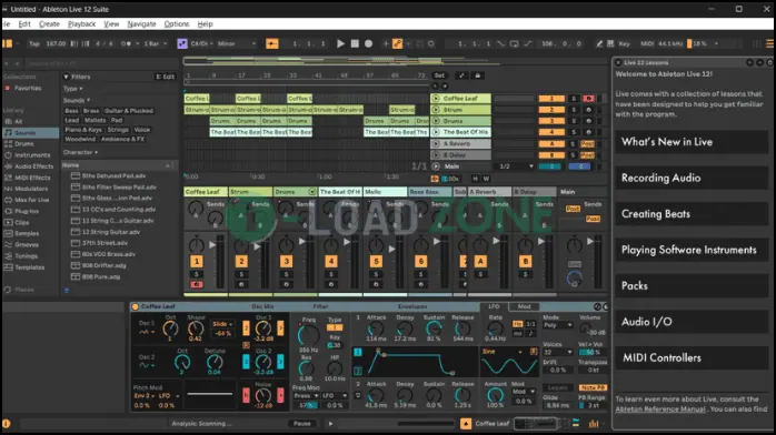 Ableton Live 10 Suite Crack โหลด v12.1.5 | ฟรีตัวเต็ม โปรแกรมทำเพลง