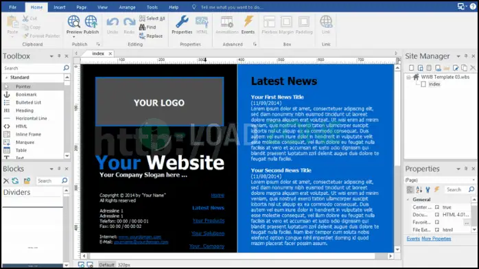 WYSIWYG Web Builder 20.0.6 | ฟรีถาวร ทำเว็บด้วยการลากวาง